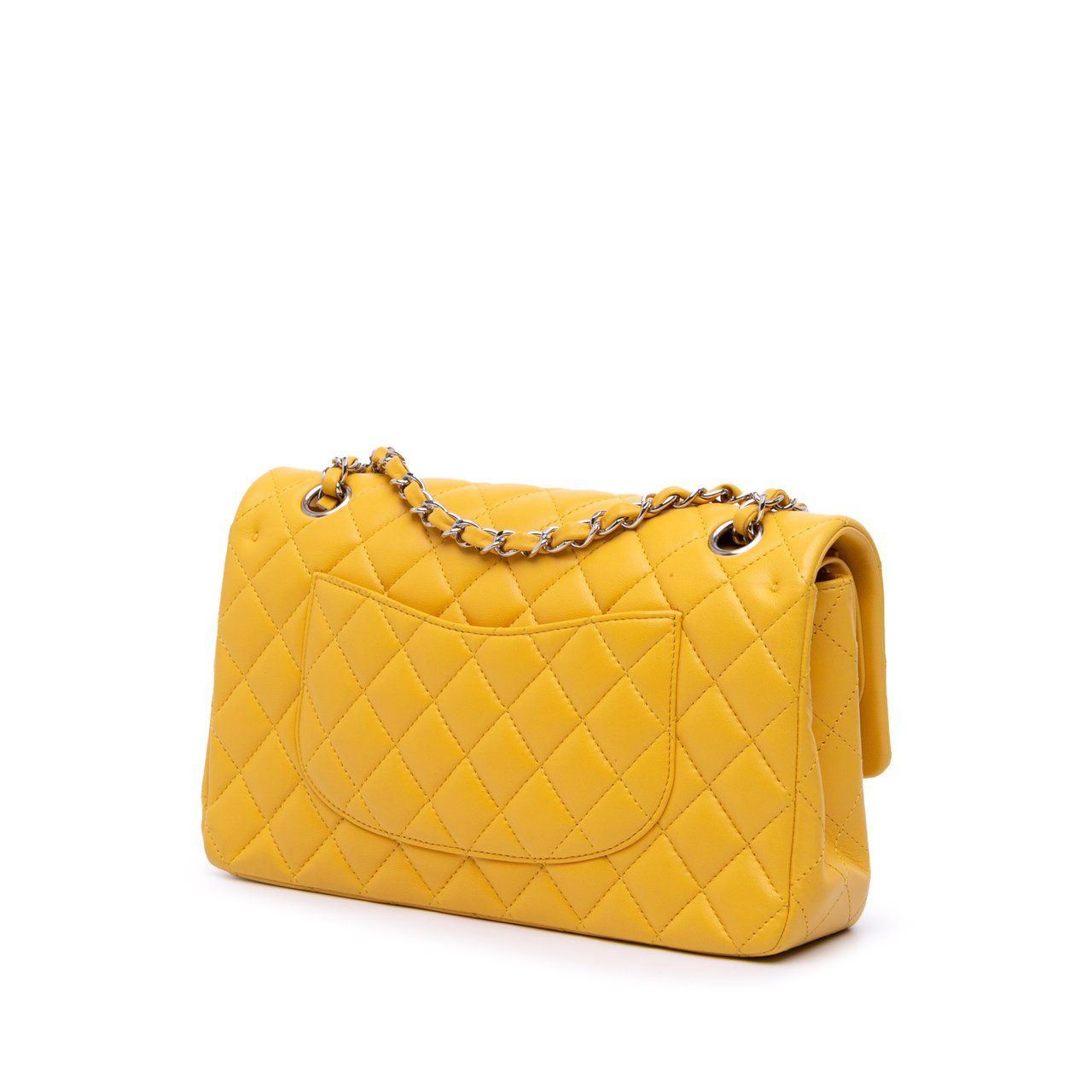Chanel Medium Classic Lambskin Double Flap Geel