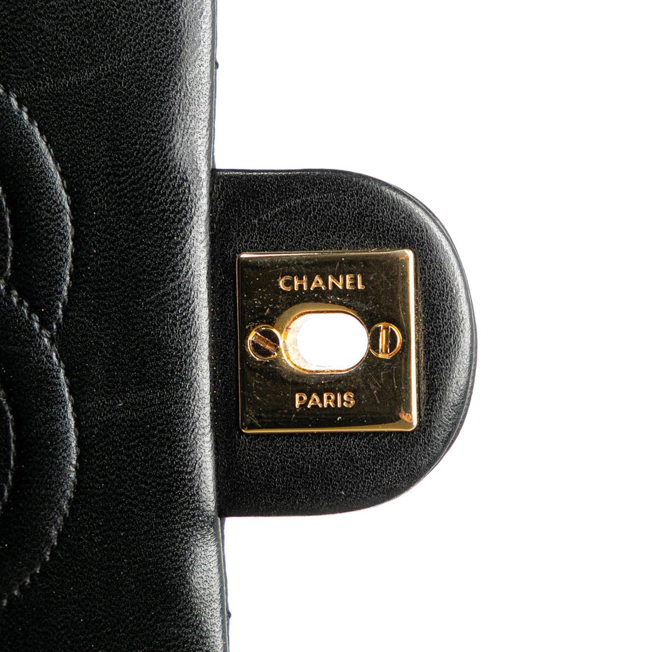 Chanel Small Square Quilted Lambskin Flap Zwart
