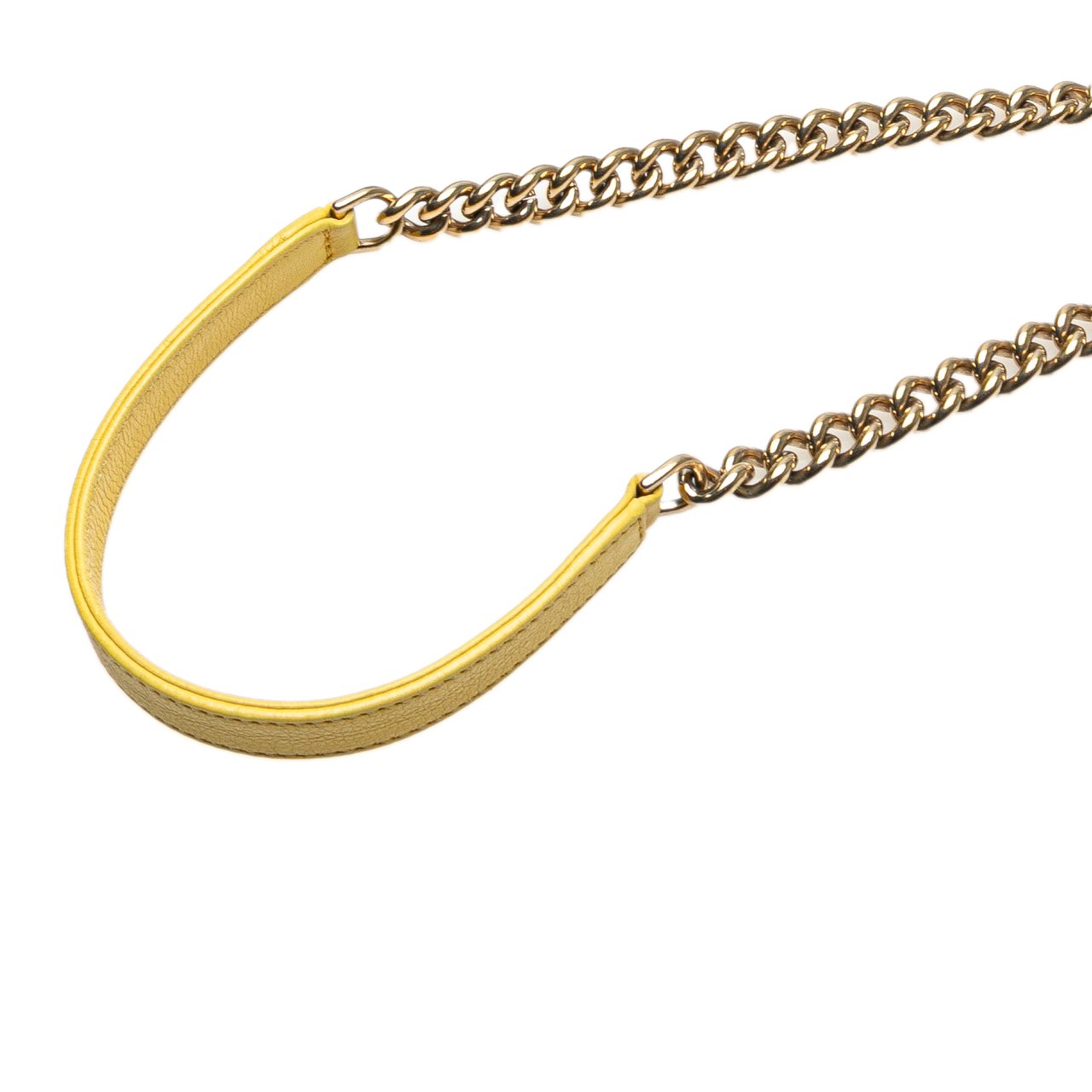 Chanel Mini Calfskin Label Click Shopping Tote Geel