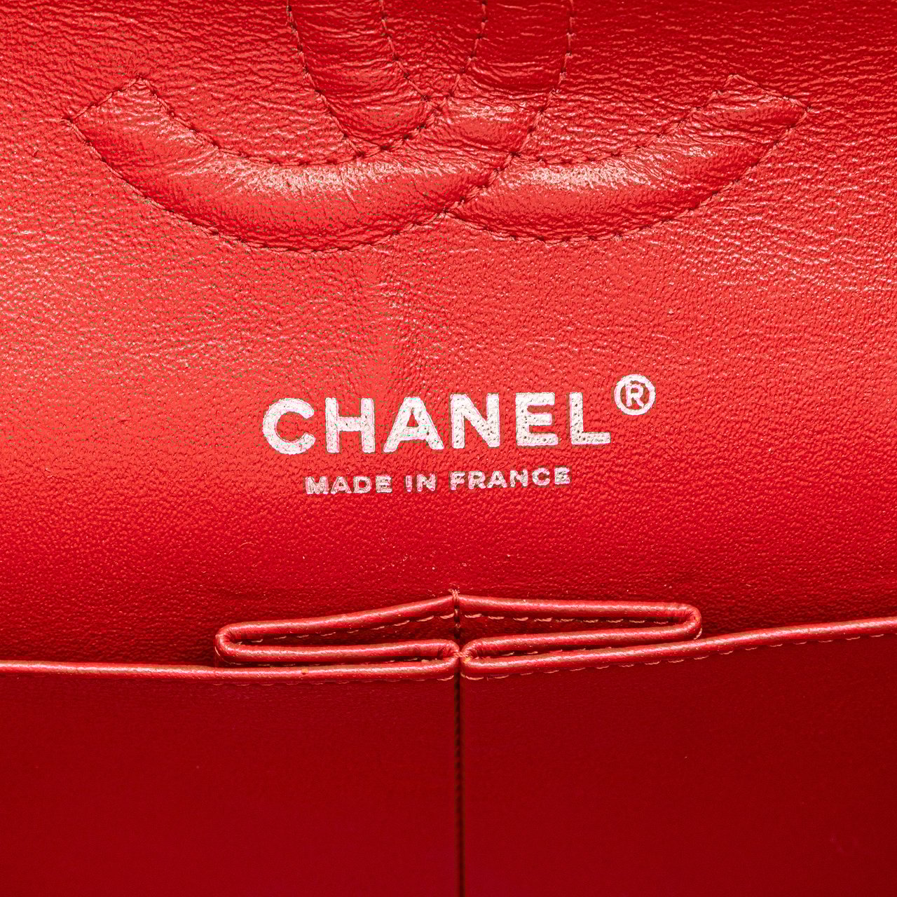 Chanel Medium Classic Caviar Double Flap Rood