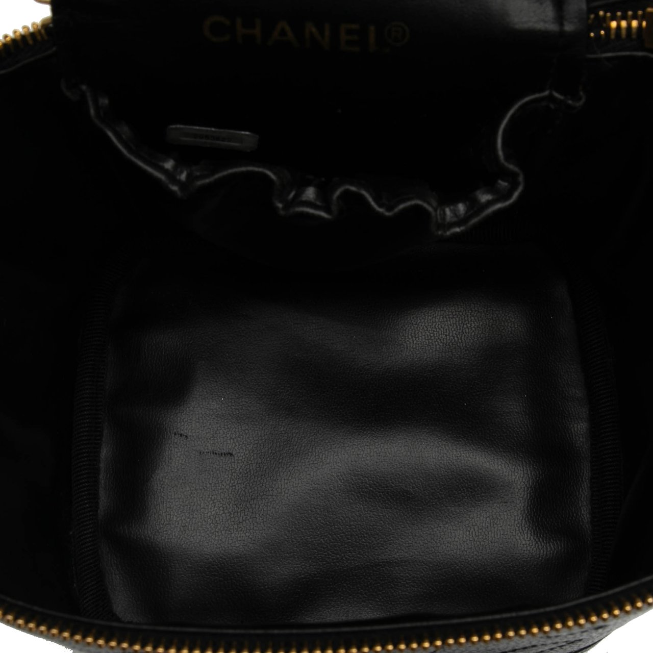 Chanel CC Caviar Vanity Bag Zwart