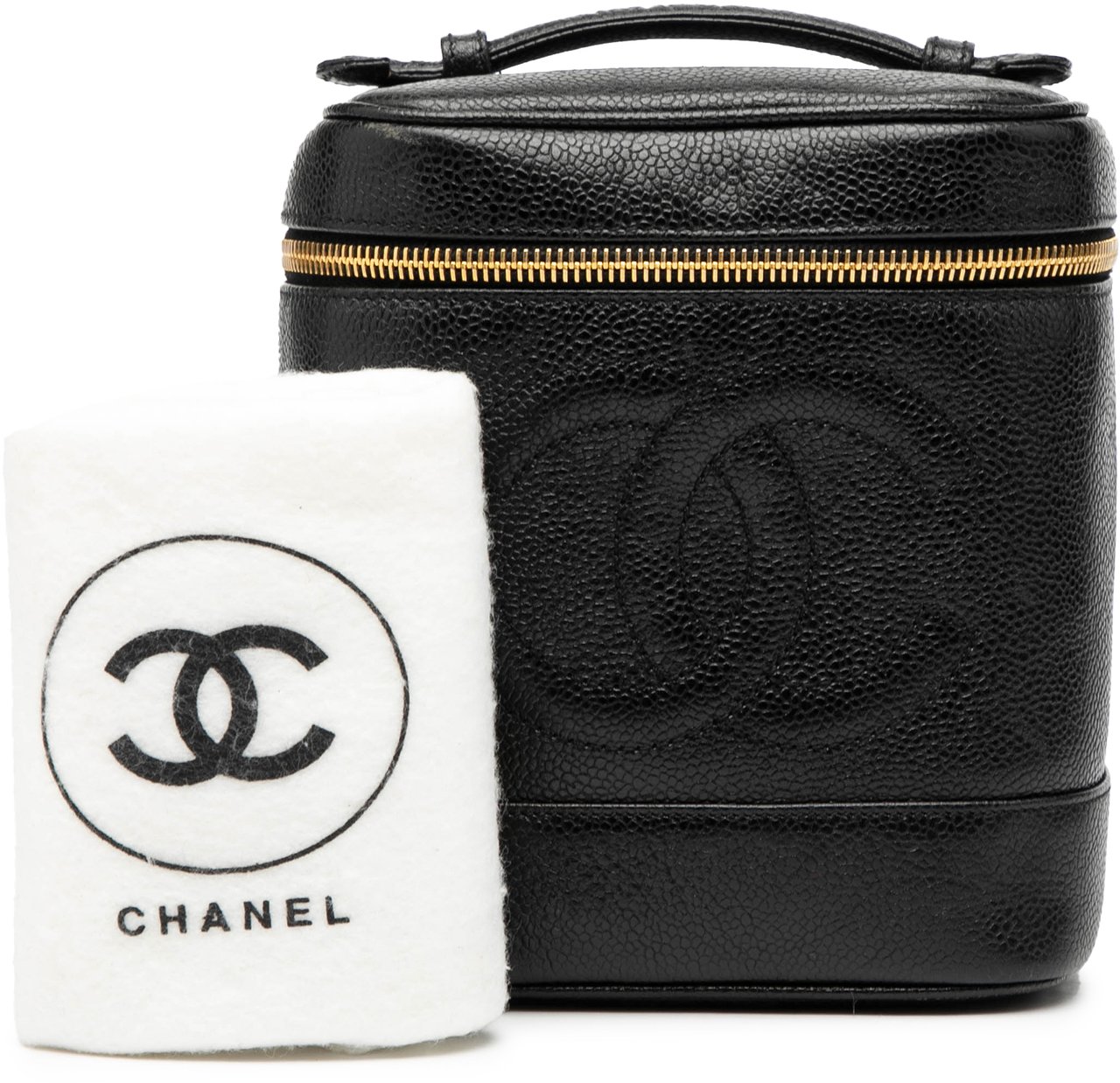 Chanel CC Caviar Vanity Bag Zwart