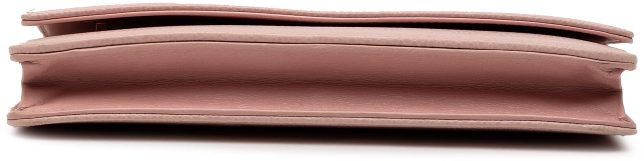 Chanel CC Caviar Wallet On Chain Roze