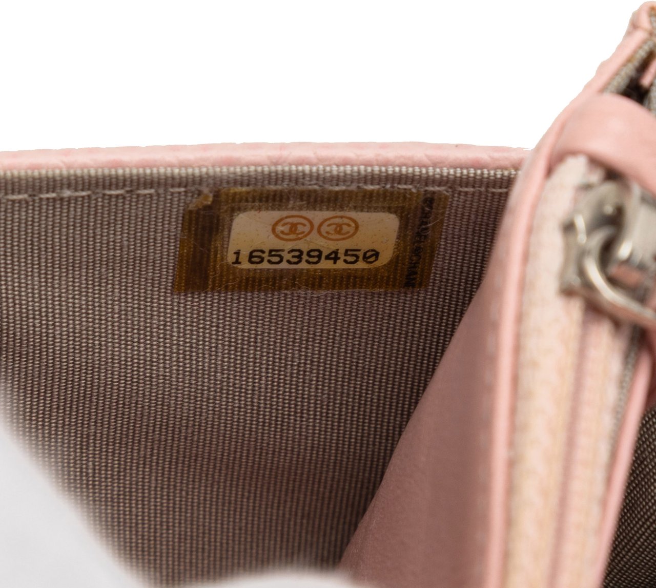 Chanel CC Caviar Wallet On Chain Roze