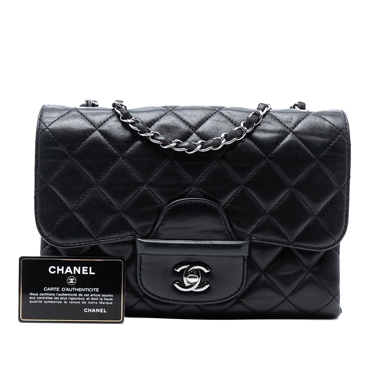 Chanel Small Quilted Lambskin Coco Loop Flap Zwart