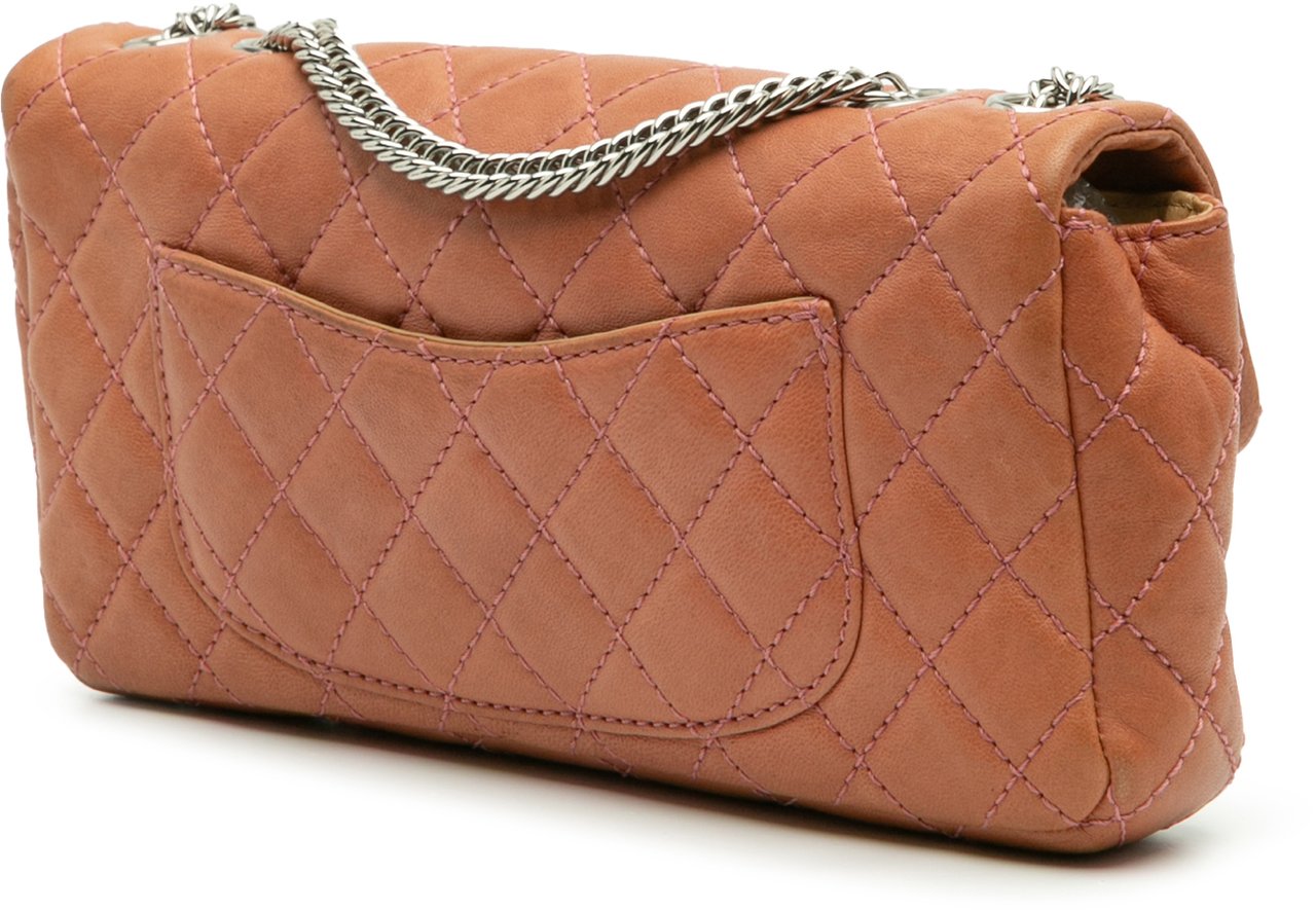 Chanel Classic Lambskin East West Single Flap Oranje