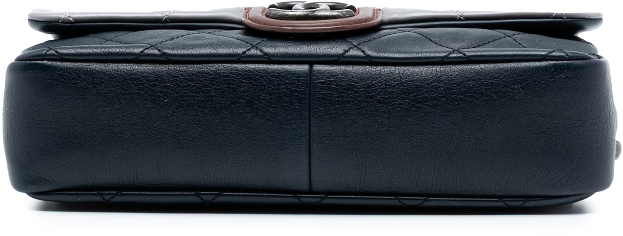 Chanel Medium Quilted Tricolor Lambskin Country Chic Flap Blauw