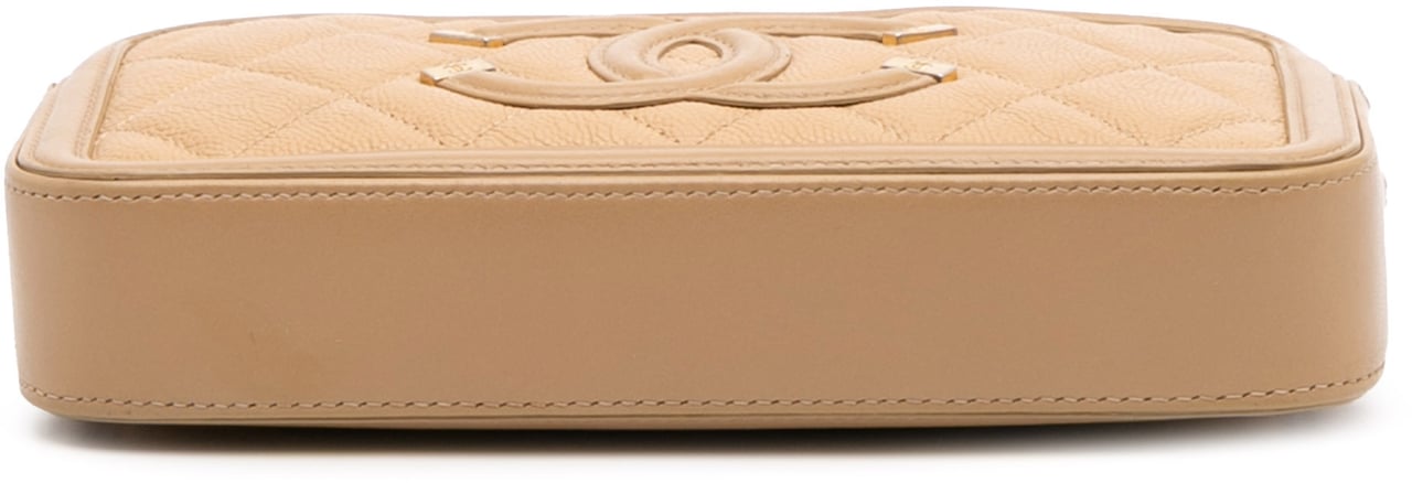 Chanel Caviar CC Filigree Crossbody Bruin