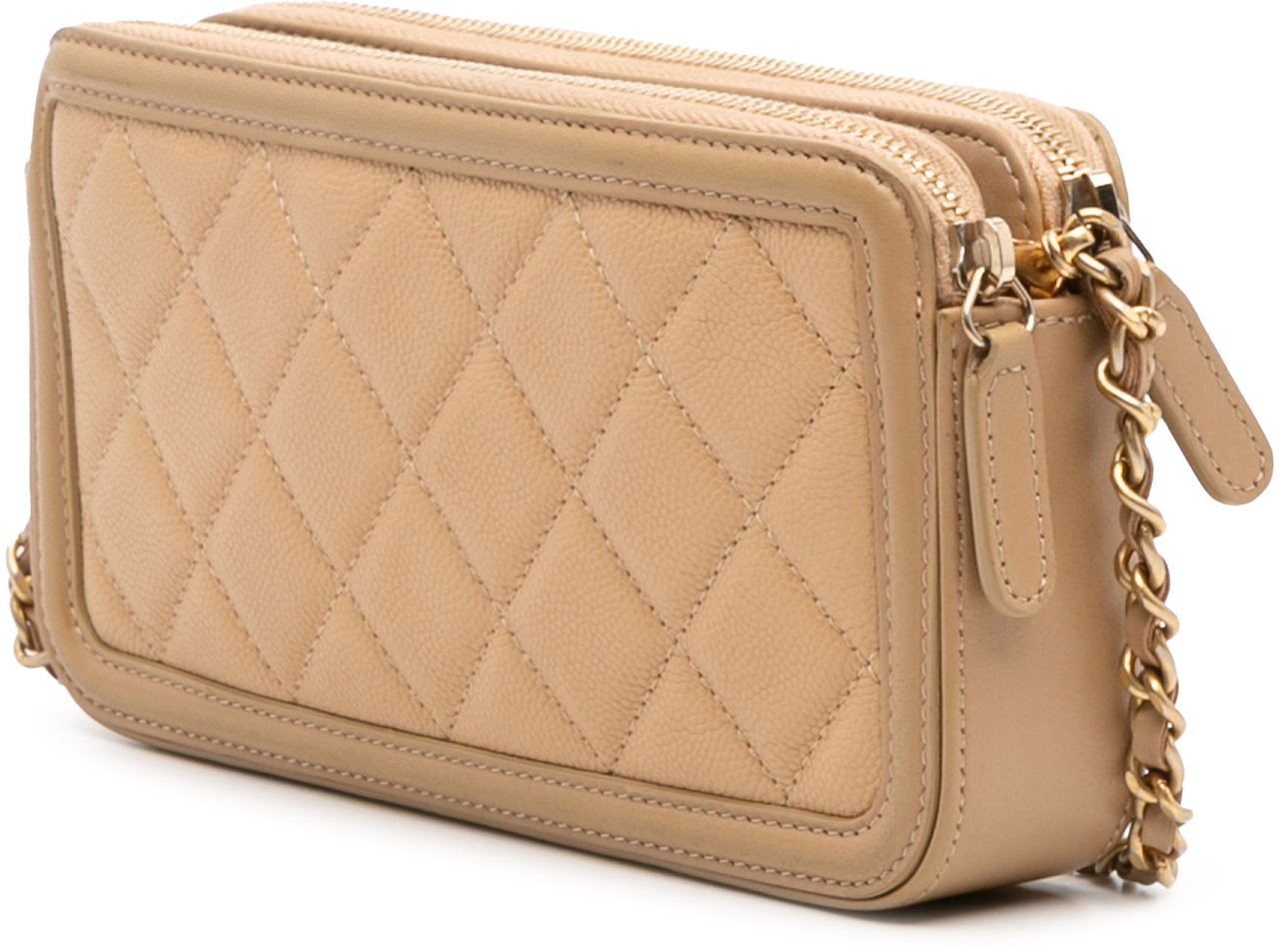 Chanel Caviar CC Filigree Crossbody Bruin