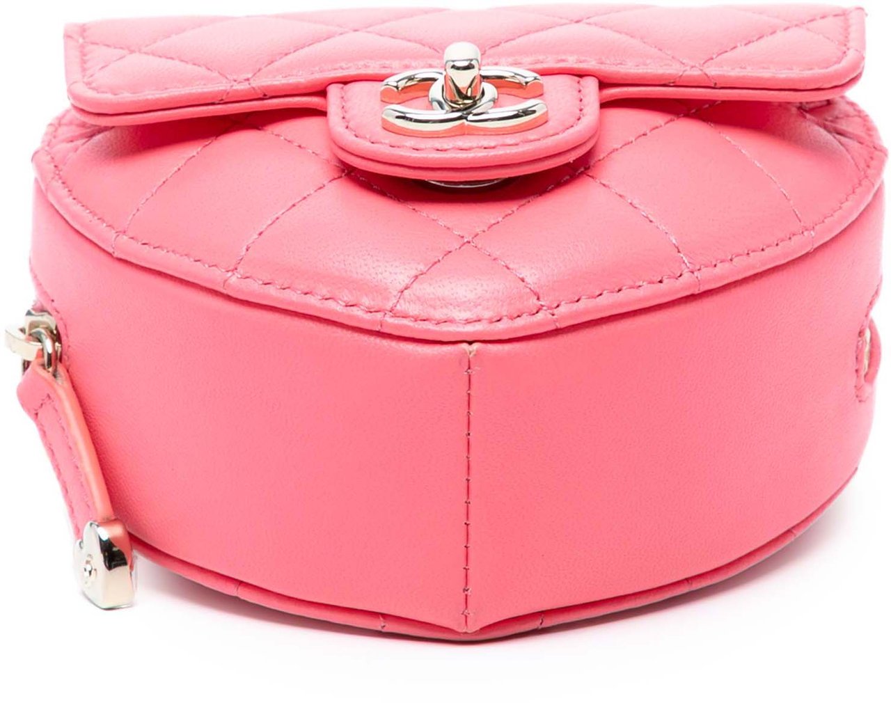Chanel Mini Lambskin CC in Love Heart Crossbody Roze