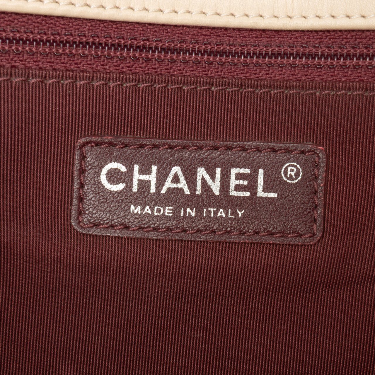 Chanel CC Bicolor Quilted Calfskin and Caviar Single Flap Bruin