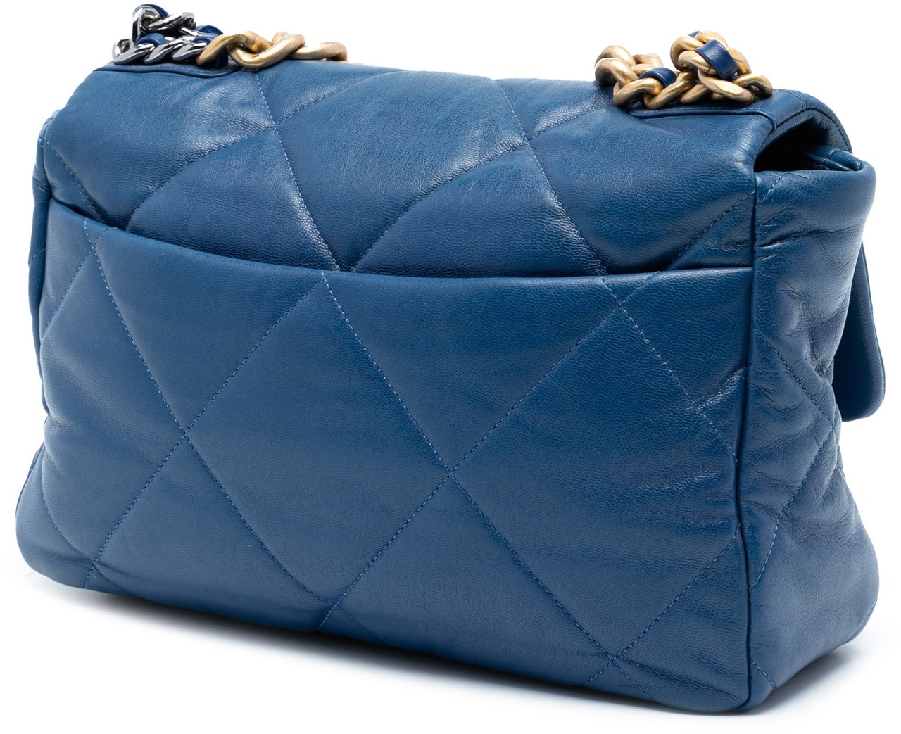 Chanel Large Lambskin 19 Flap Blauw
