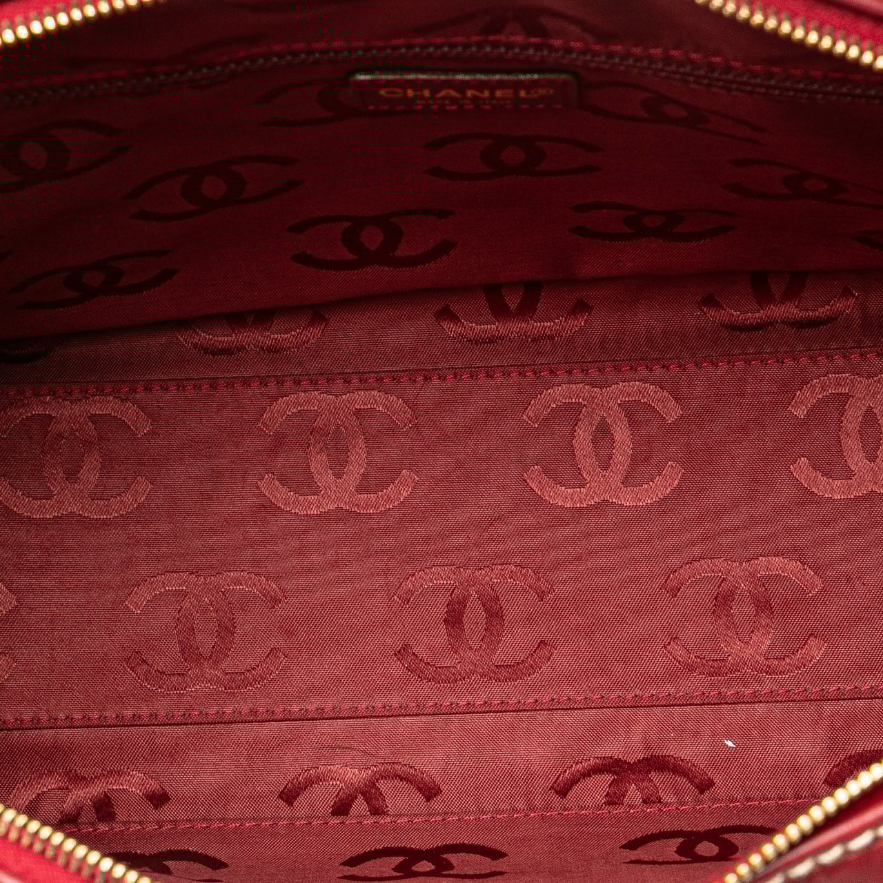 Chanel CC Lambskin Wild Stitch Handbag Rood
