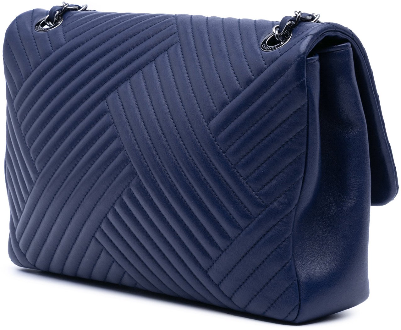 Chanel Large Lambskin CC Crossing Flap Blauw