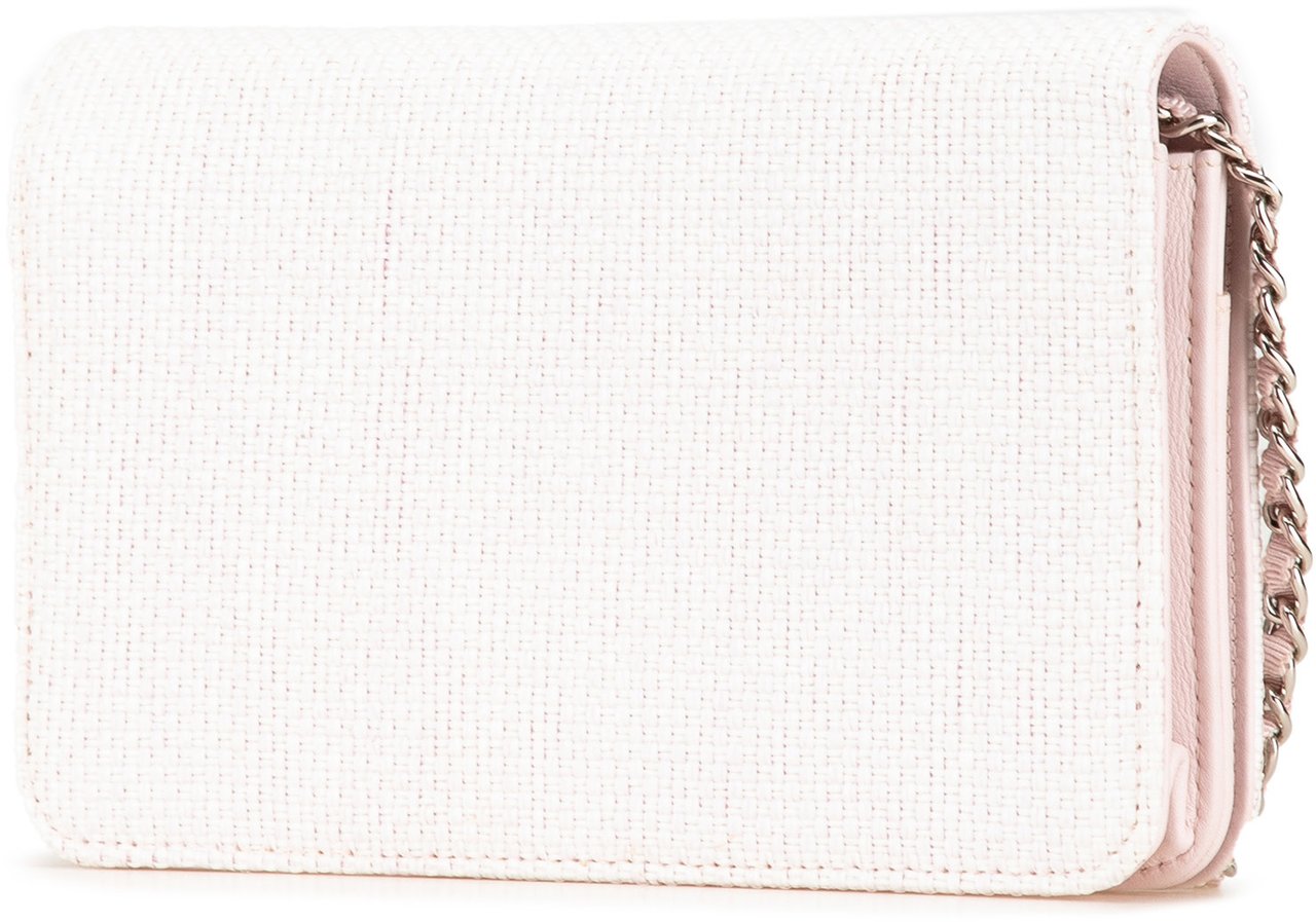 Chanel Canvas Deauville Wallet On Chain Roze