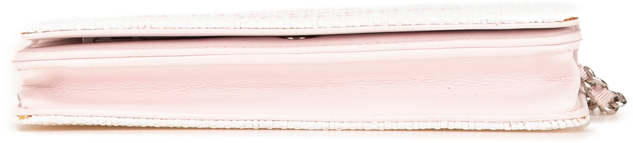 Chanel Canvas Deauville Wallet On Chain Roze