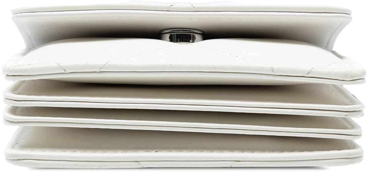 Chanel Lambskin 19 Flap Coin Purse With Chain Wit