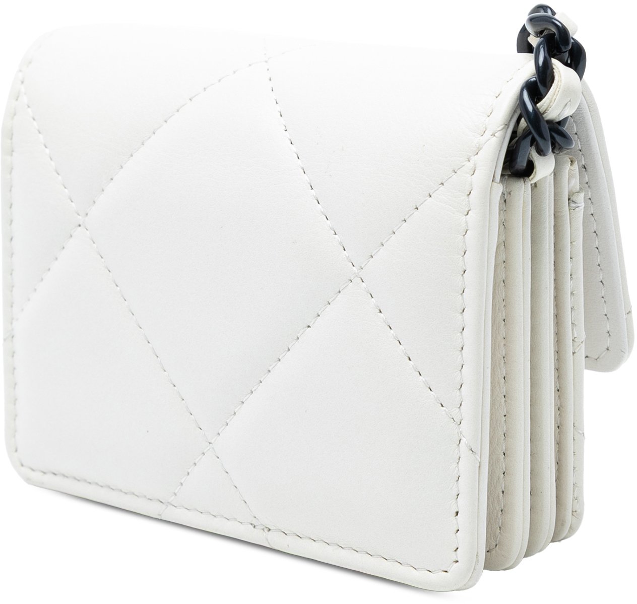 Chanel Lambskin 19 Flap Coin Purse With Chain Wit