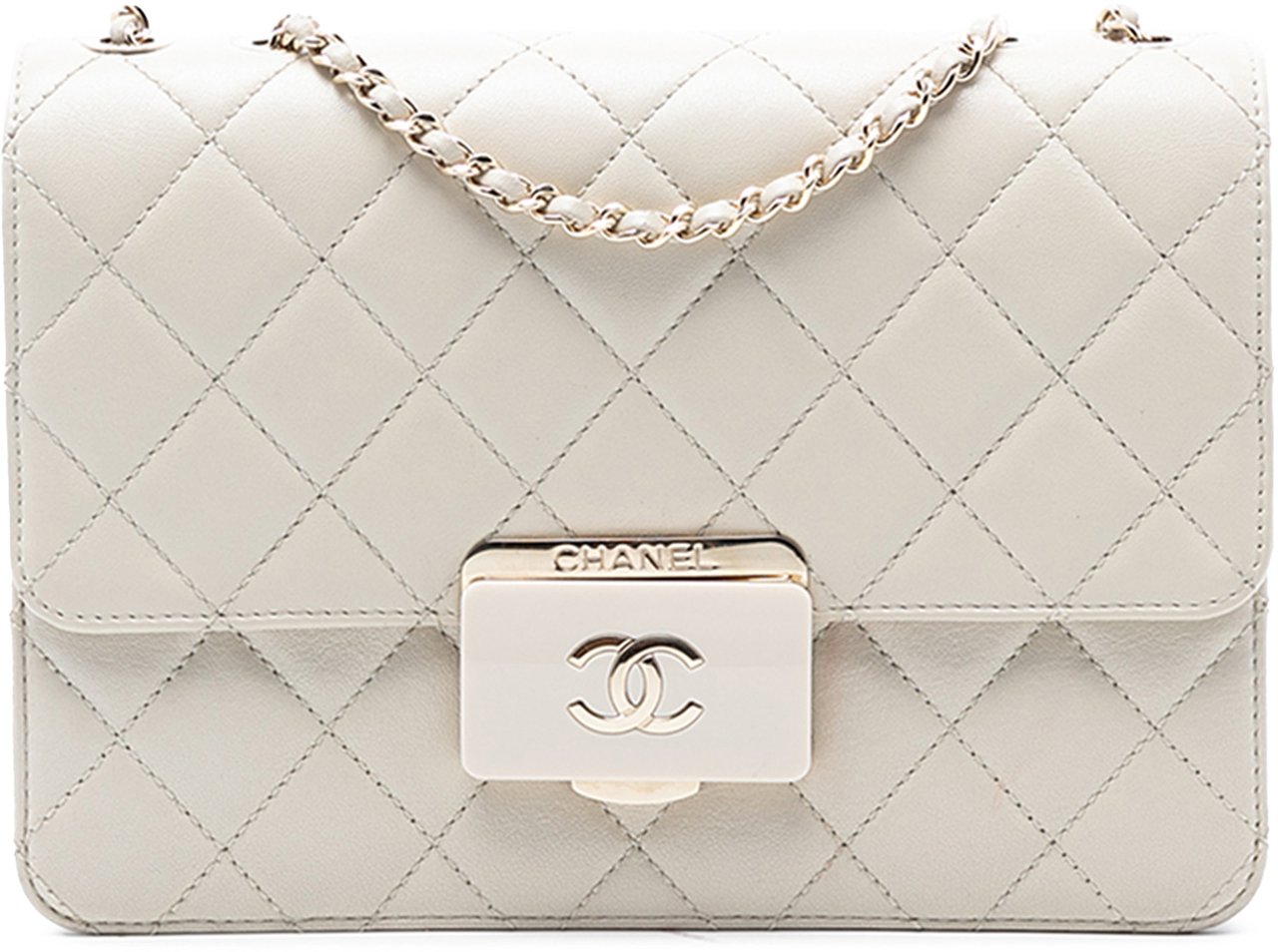 Chanel Quilted Lambskin Beauty Lock Flap Wit