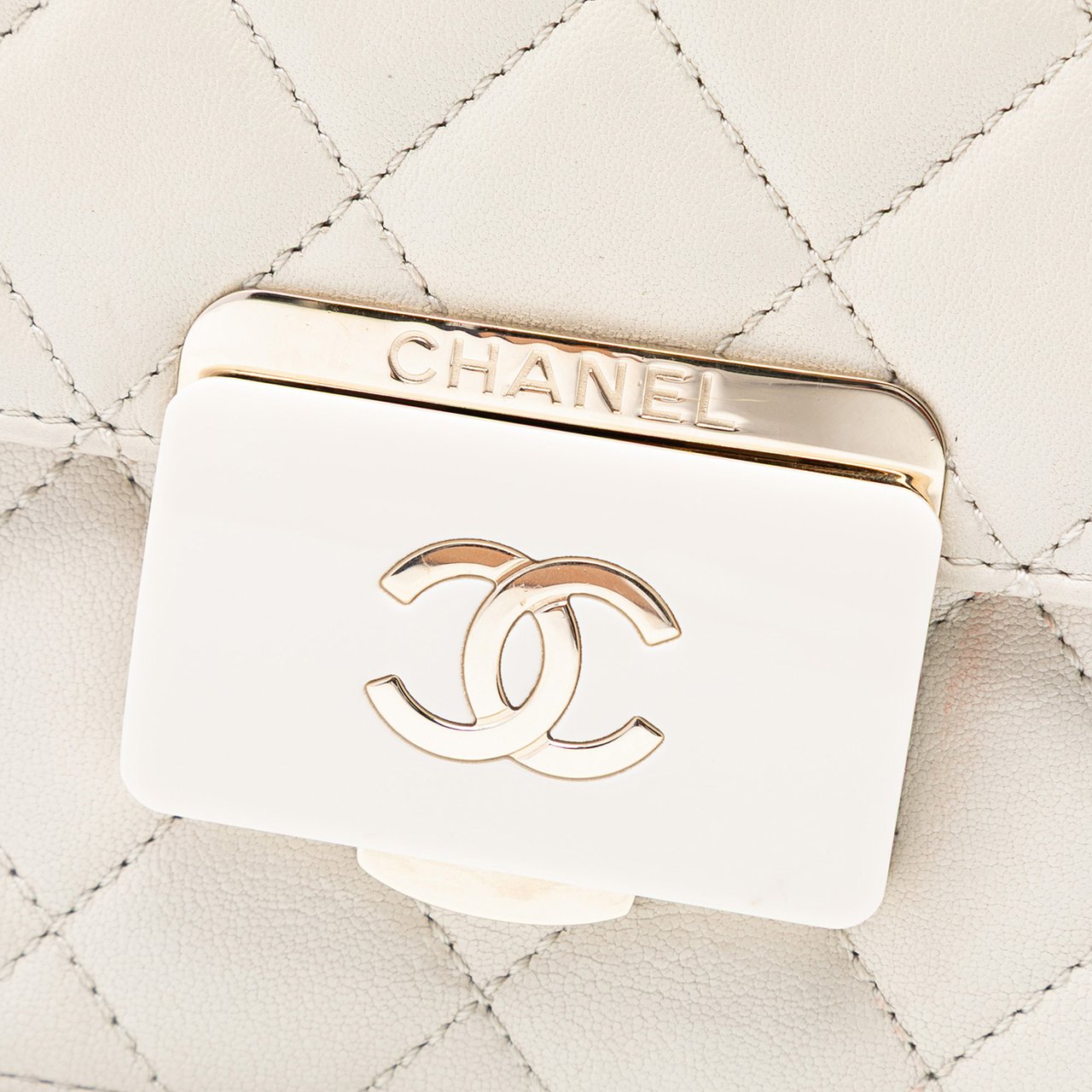 Chanel Quilted Lambskin Beauty Lock Flap Wit