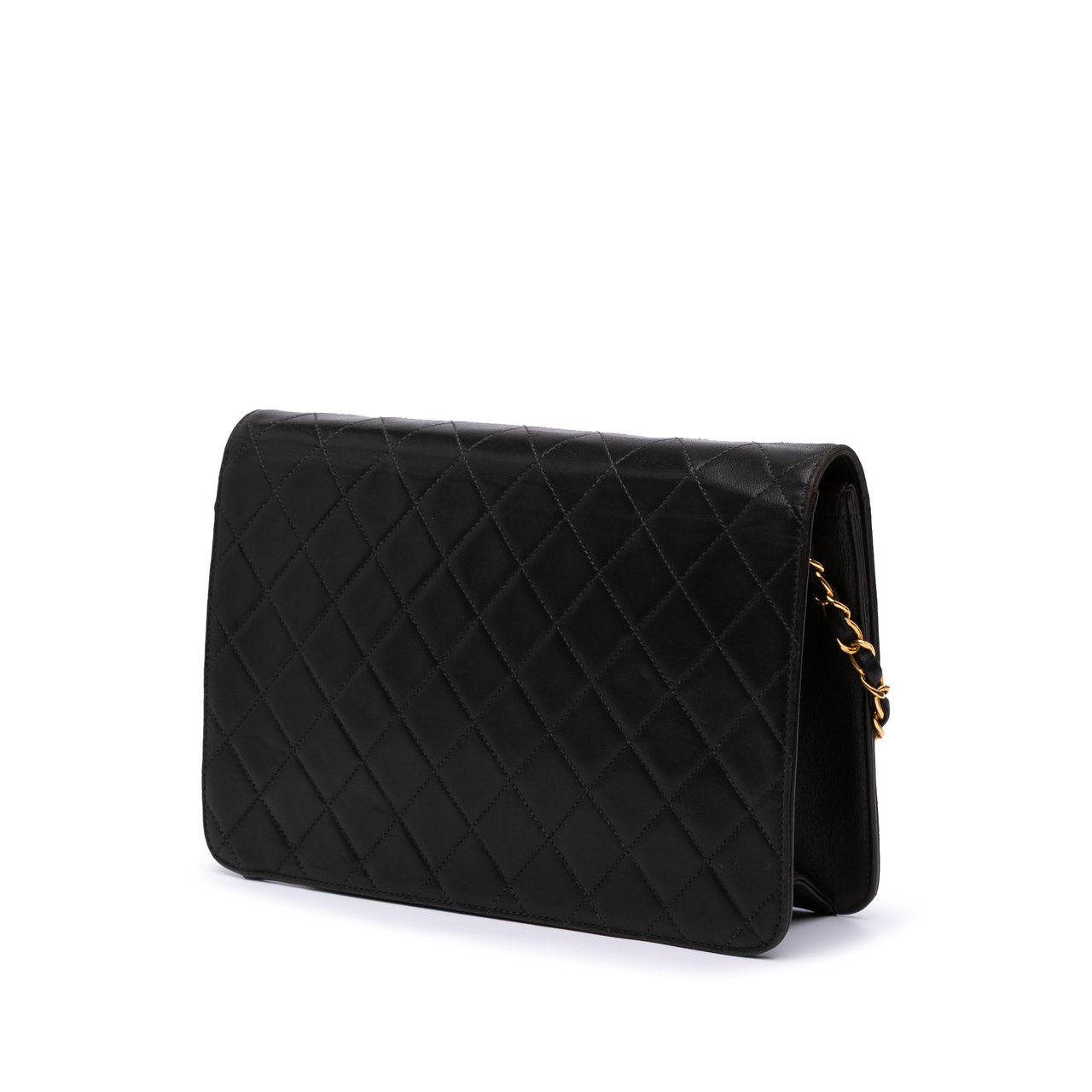 Chanel Medium CC Quilted Lambskin Single Flap Zwart