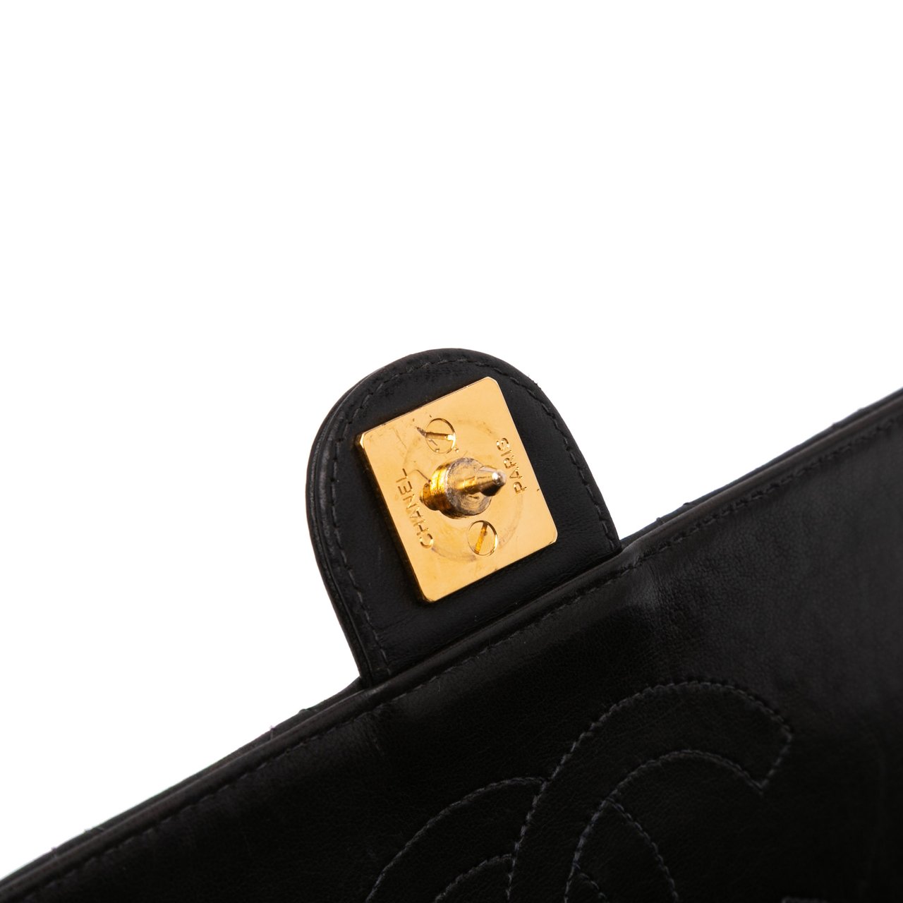 Chanel Medium CC Quilted Lambskin Single Flap Zwart