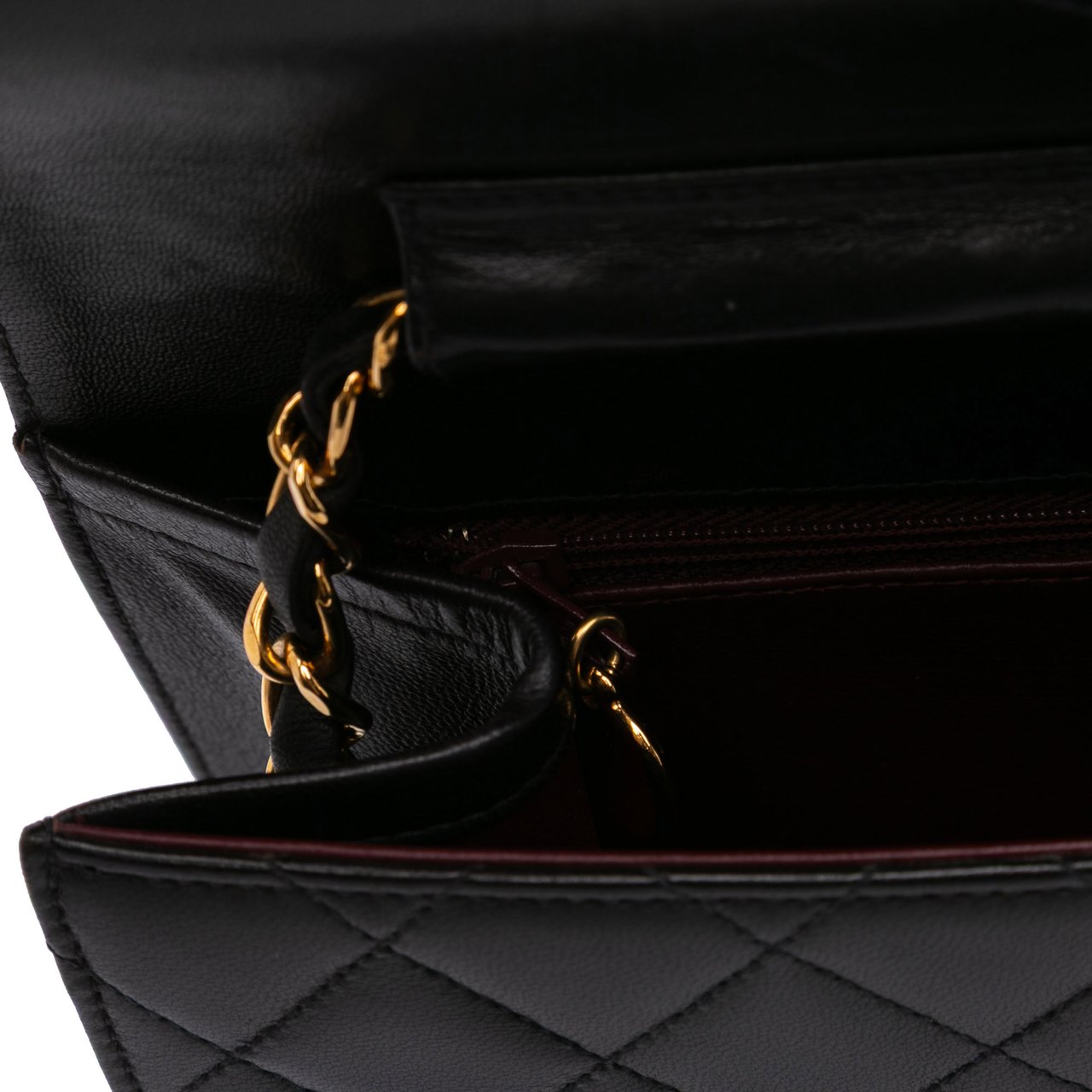 Chanel Medium CC Quilted Lambskin Single Flap Zwart