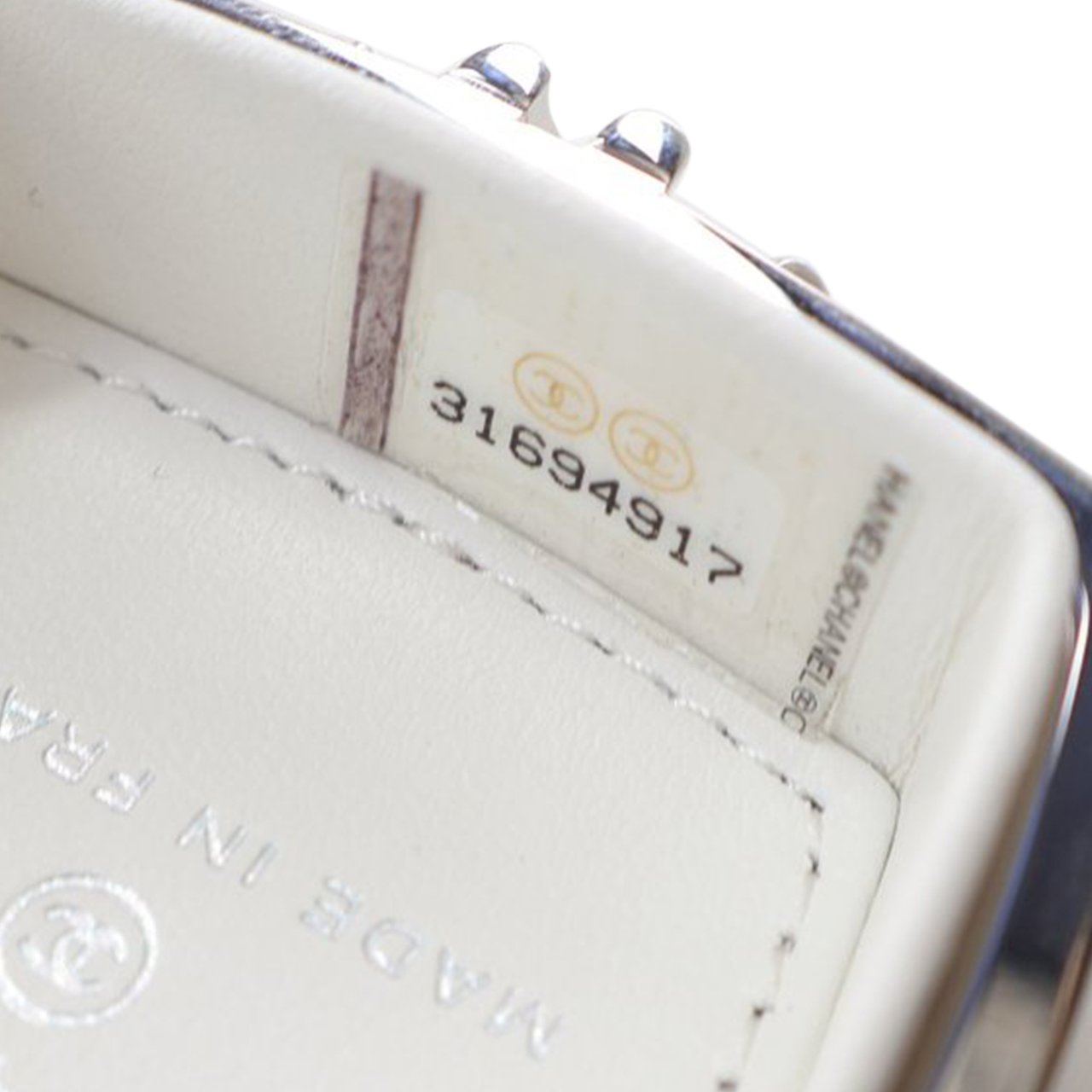 Chanel Patent Goatskin Make-Up Box Clutch With Chain Wit