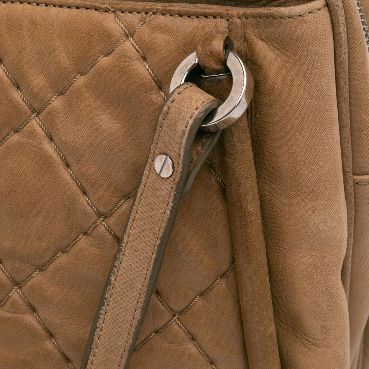 Chanel Quilted Iridescent Calfskin Relax CC Satchel Bruin