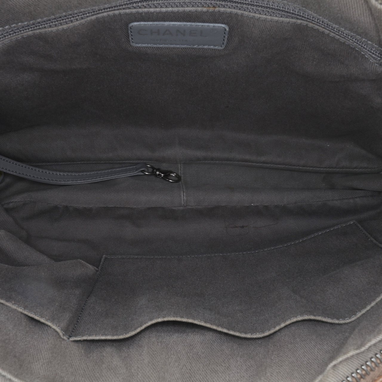 Chanel Quilted Iridescent Calfskin Relax CC Satchel Bruin