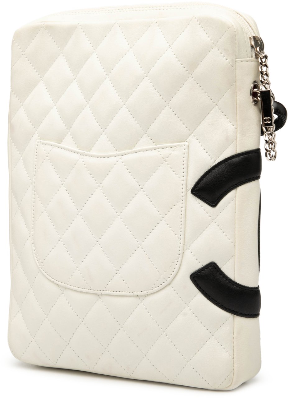 Chanel Lambskin Cambon Ligne Crossbody Wit