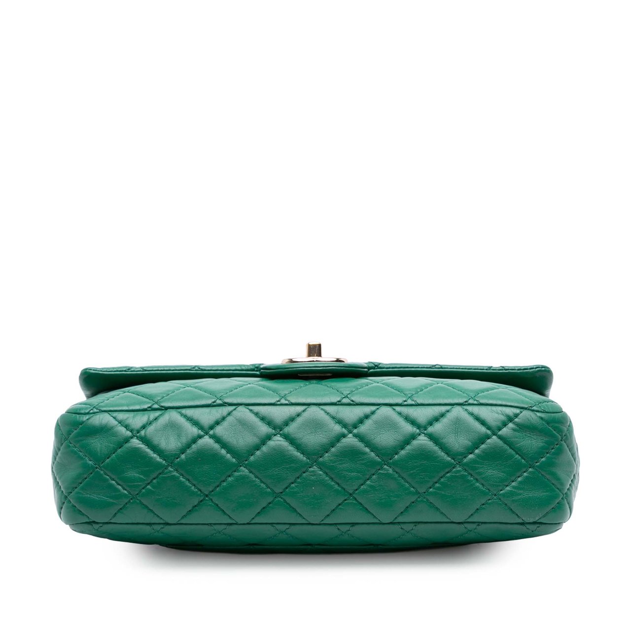 Chanel Medium Classic Lambskin Double Flap Groen