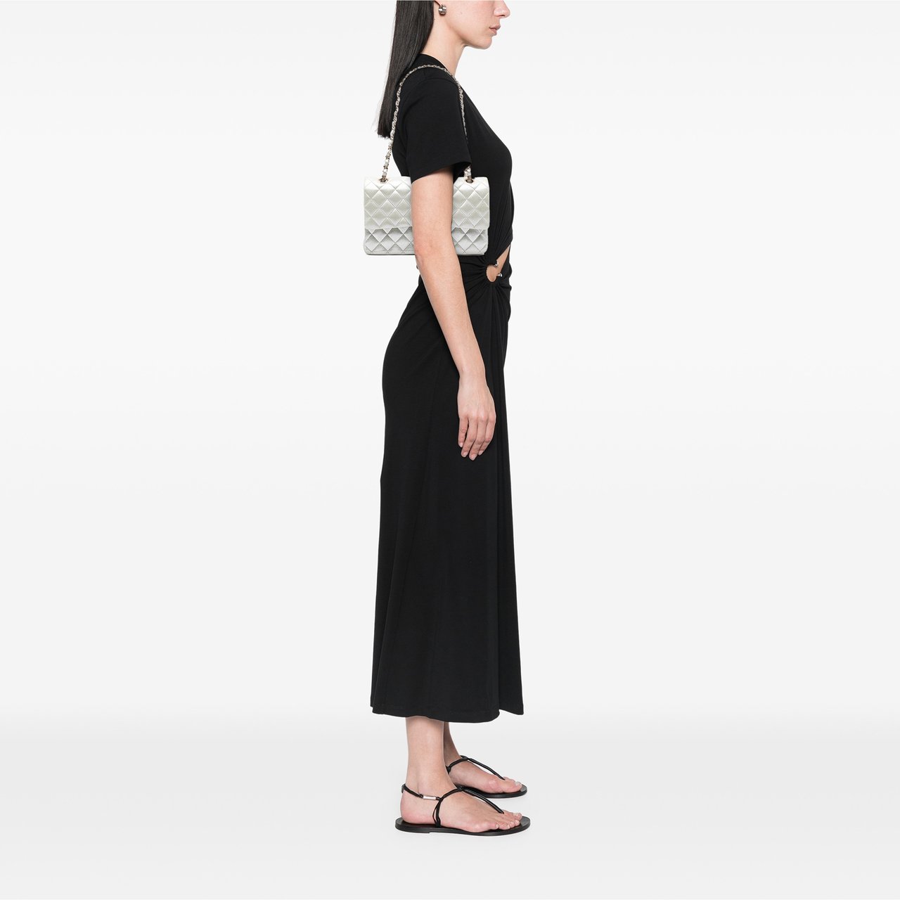 Chanel Medium Classic Iridescent Lambskin Double Flap Goud