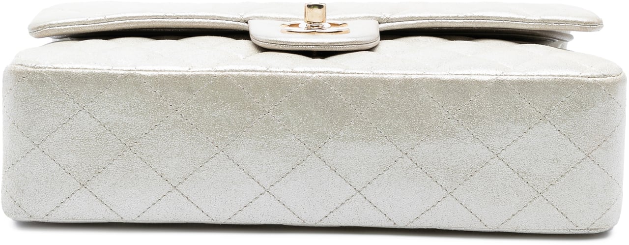 Chanel Medium Classic Iridescent Lambskin Double Flap Goud