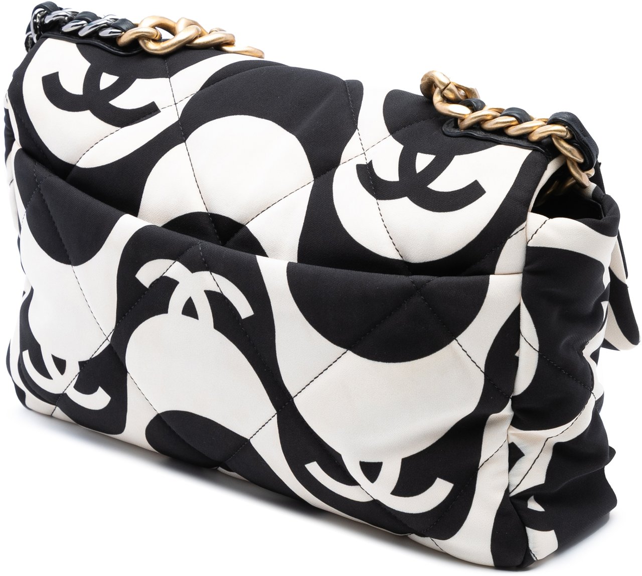 Chanel Large Printed Silk 19 Flap Wit