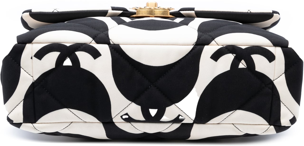 Chanel Large Printed Silk 19 Flap Wit