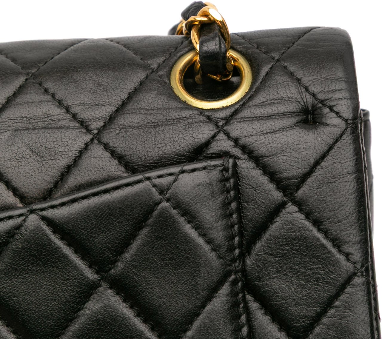 Chanel Small Classic Lambskin Double Flap Zwart