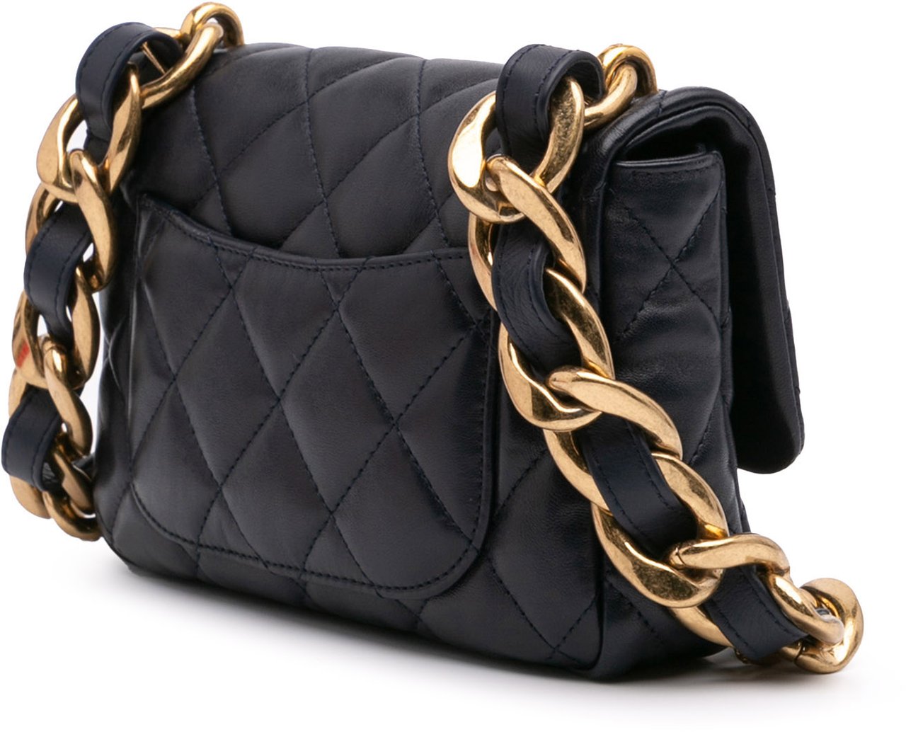 Chanel Small Quilted Lambskin Funky Town Flap Paars