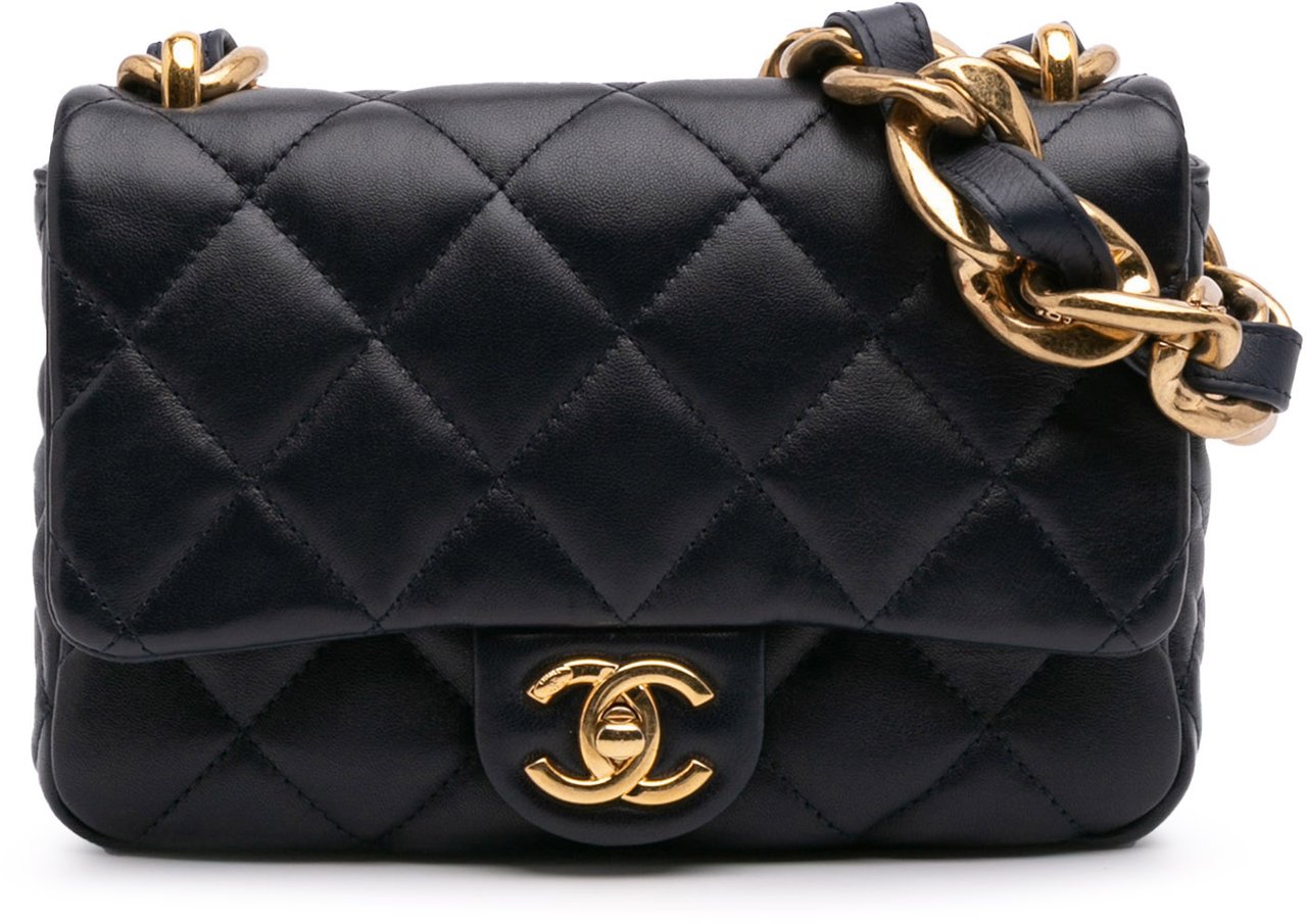 Chanel Small Quilted Lambskin Funky Town Flap Paars