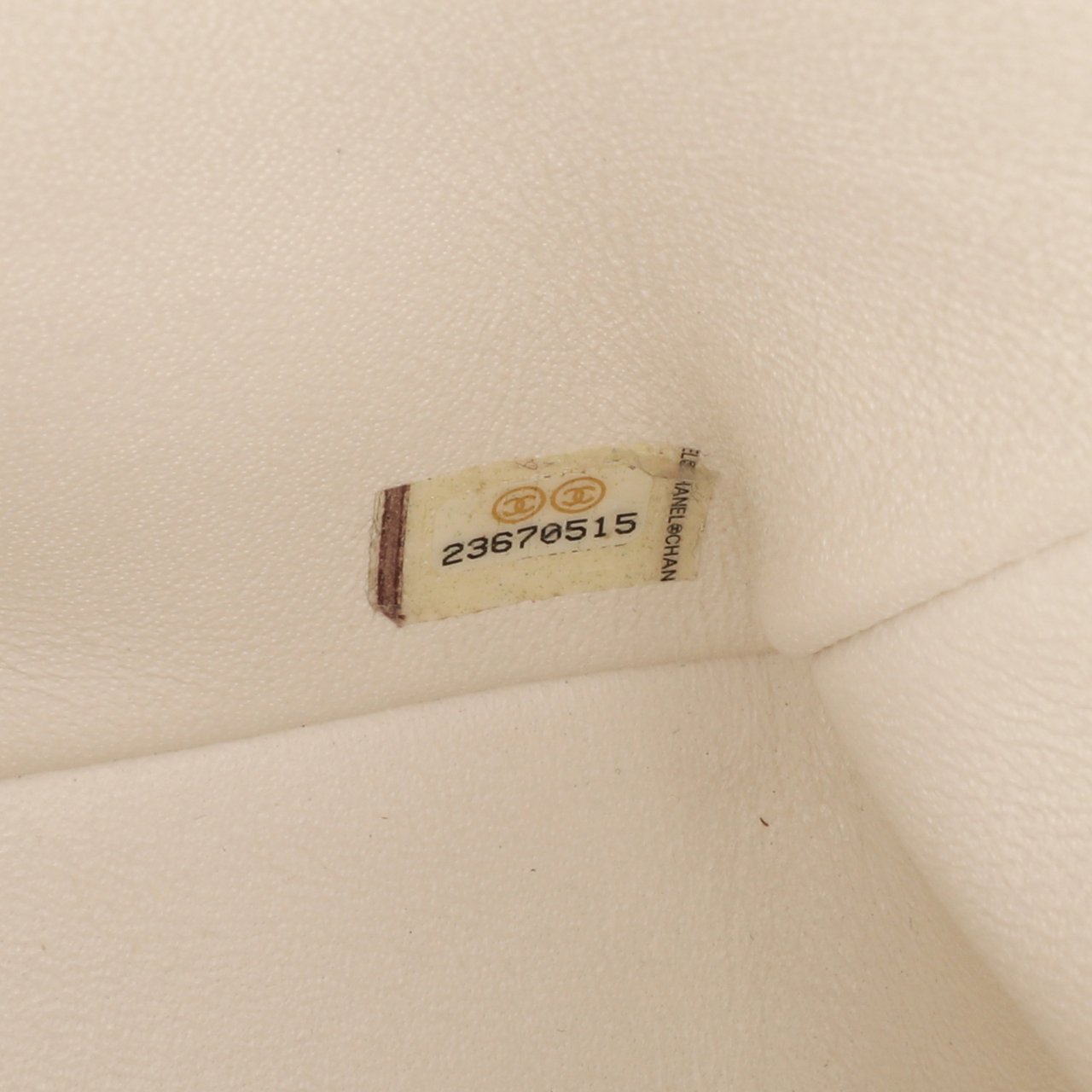 Chanel Mini Square Classic Crumpled Calfskin Single Flap Wit