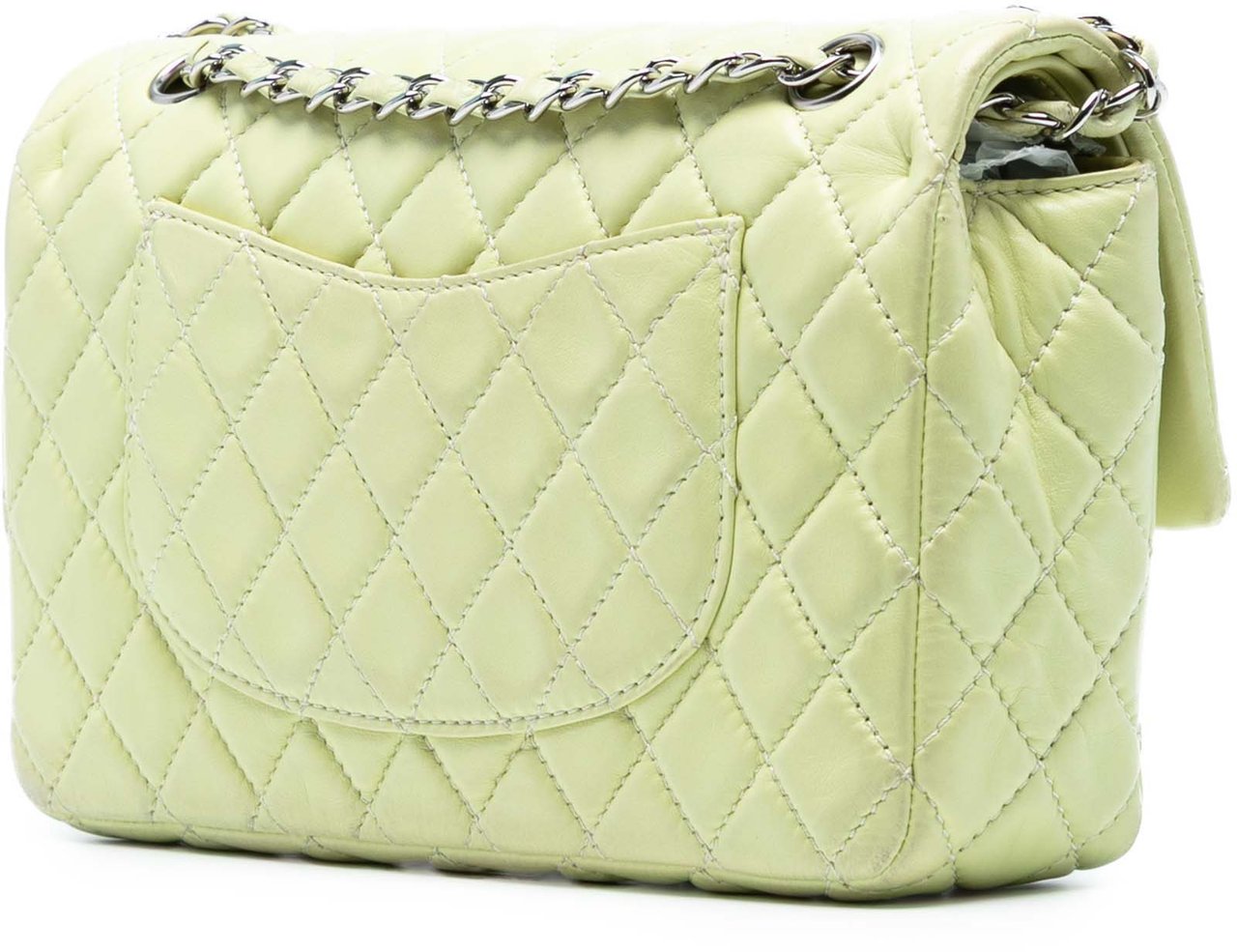Chanel Medium Classic Lambskin Double Flap Groen