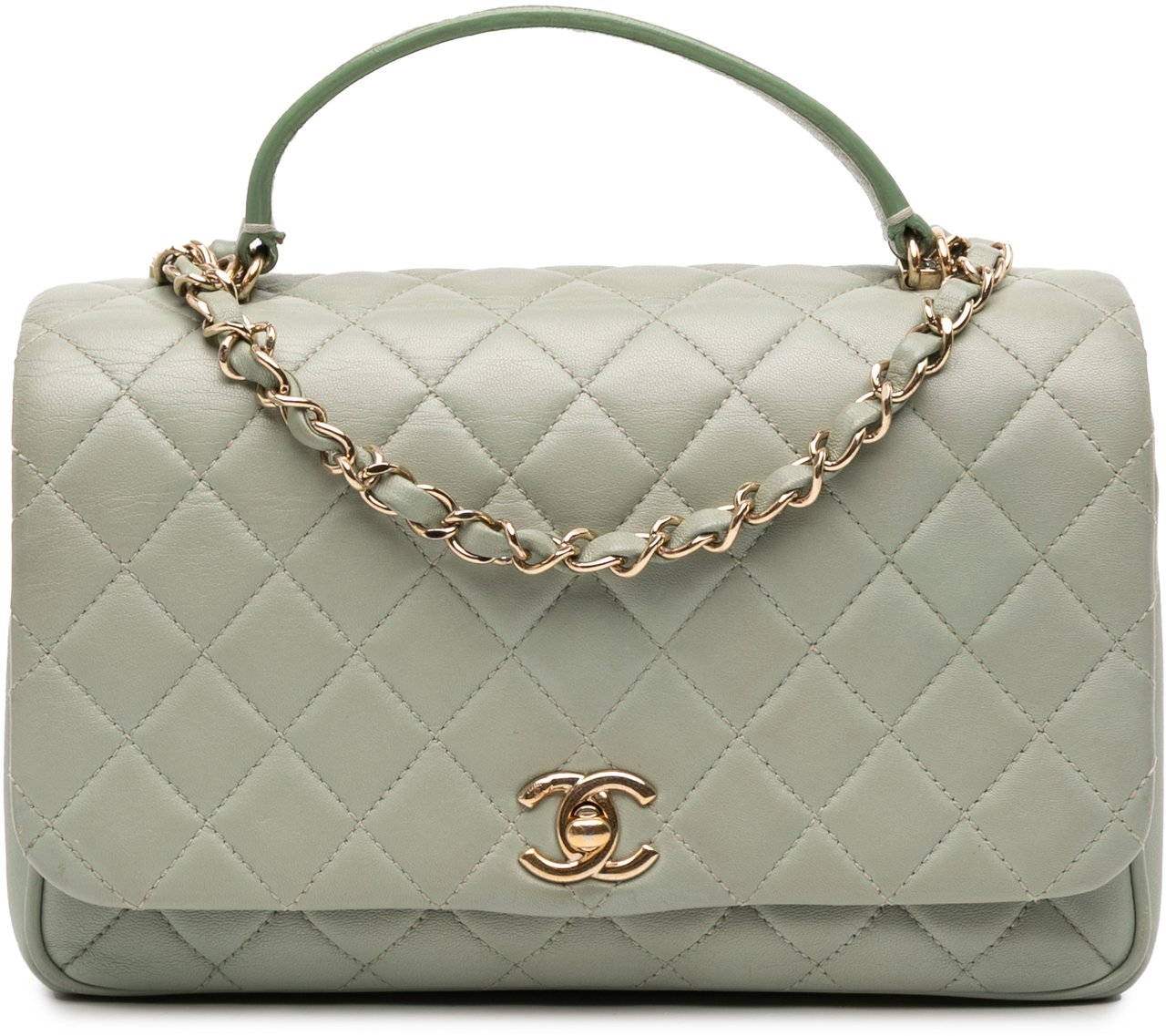 Chanel Small Quilted Lambskin Citizen Chic Flap Groen