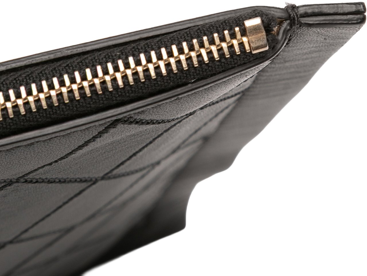 Chanel CC Stitched Lambskin Clutch Zwart