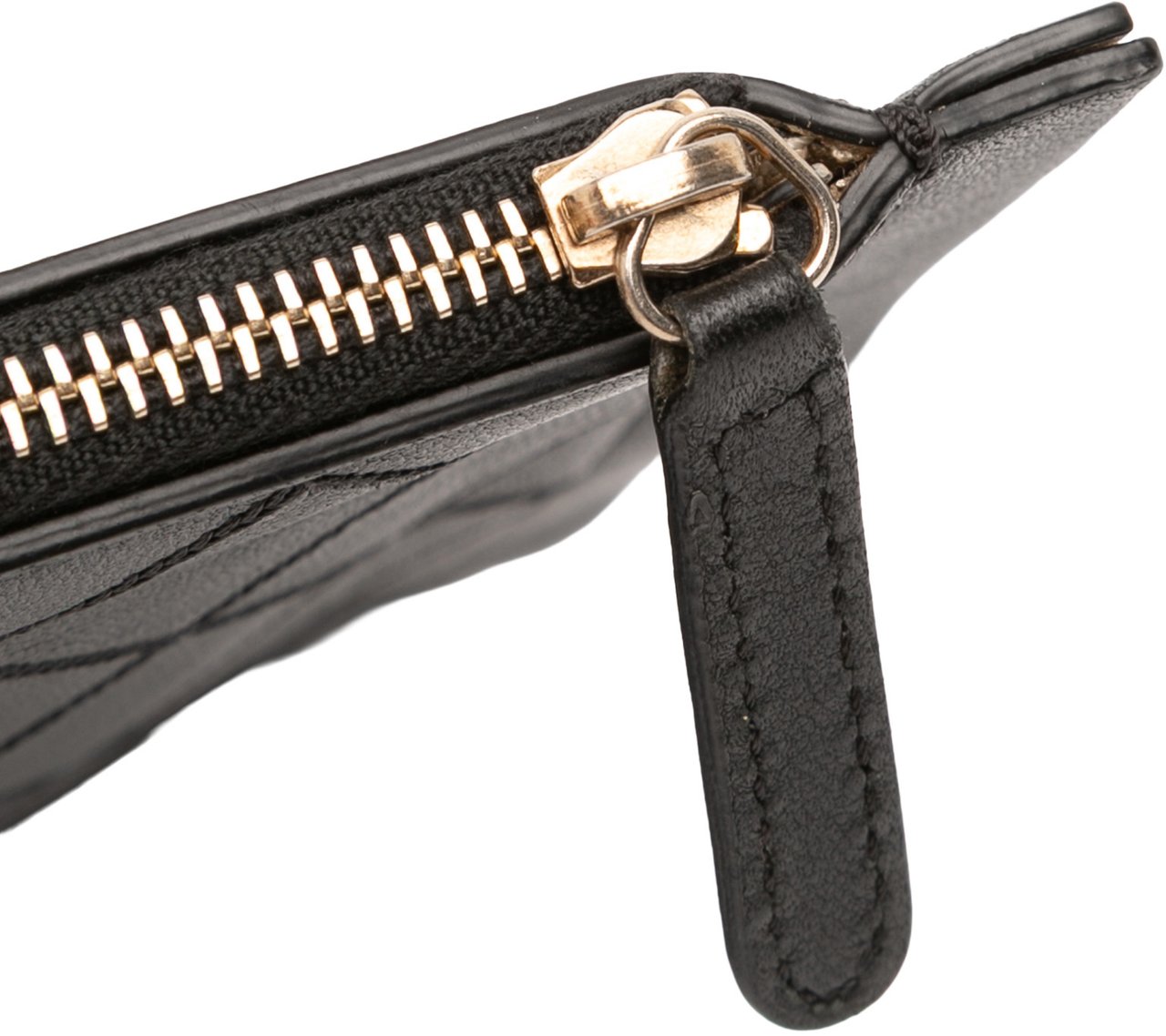 Chanel CC Stitched Lambskin Clutch Zwart