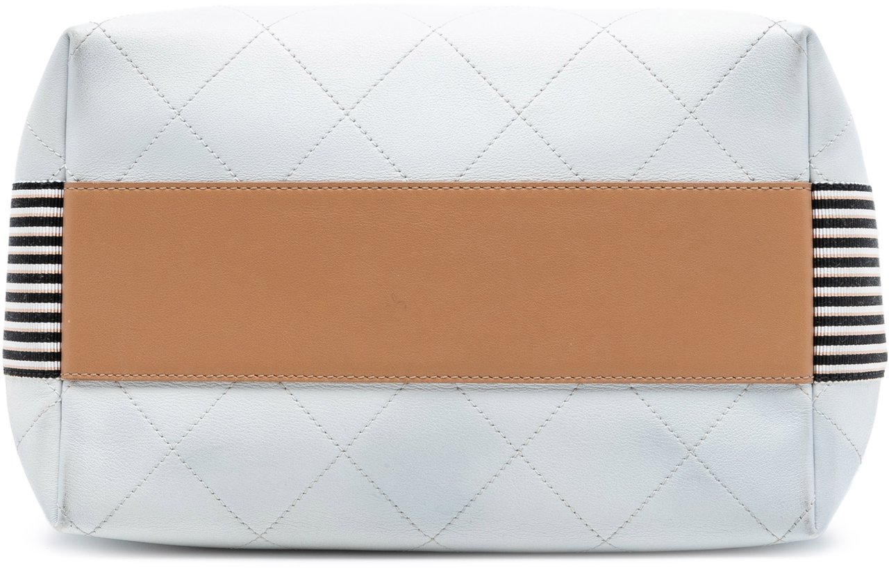 Chanel Large Stitched Calfskin Button Up Hobo Wit