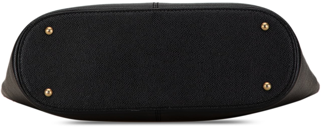 Chanel Caviar Tortoise Top Handle Tote Zwart