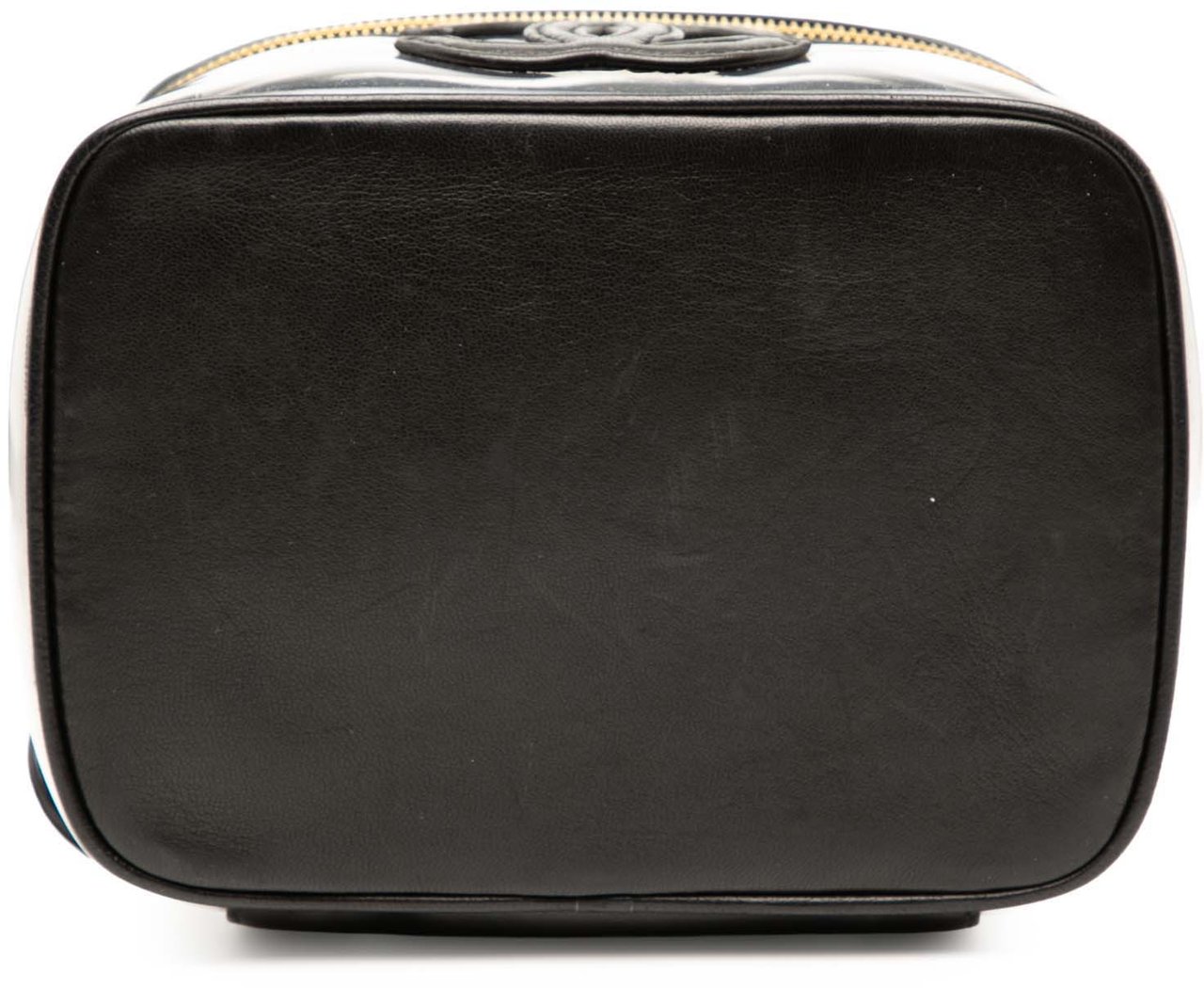 Chanel CC Vinyl and Calfskin Vanity Case Wit