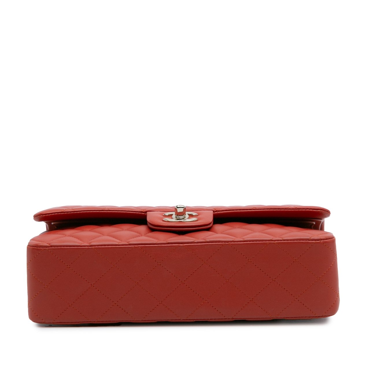 Chanel Medium Classic Lambskin Double Flap Rood