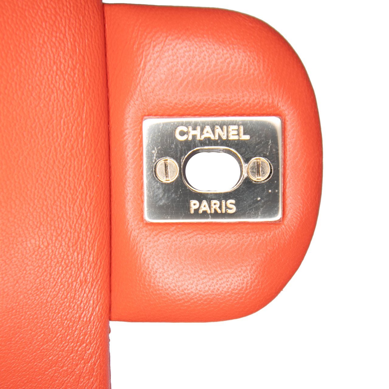 Chanel Medium Classic Lambskin Double Flap Rood