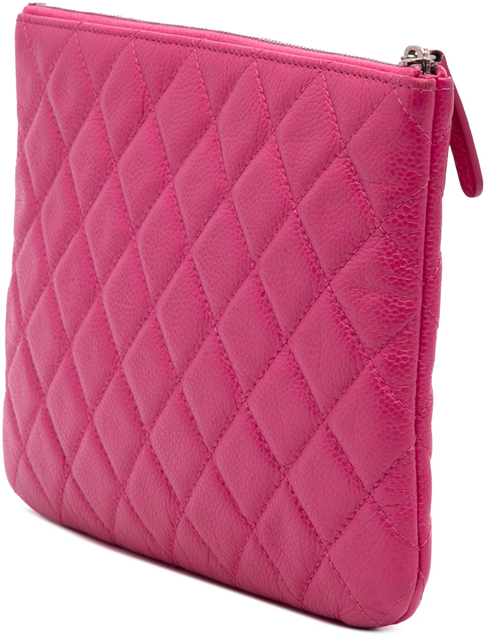 Chanel Small Quilted Caviar O Case Clutch Roze